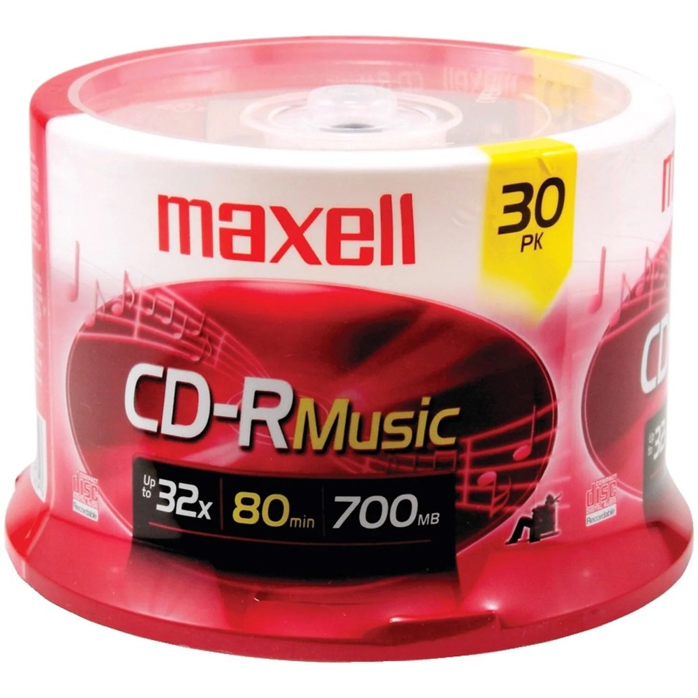 Maxwell Red CD-R Music 30 Pack